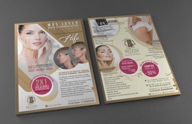 diseño de flyers Volante para salón Spa